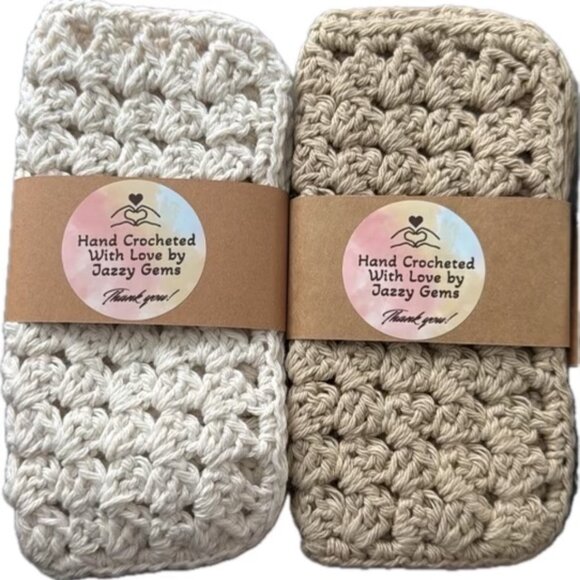 Set of Hand Crocheted Washcloths Dishcloths Trivets 100% Cotton Crochet Granny - Picture 4 of 15